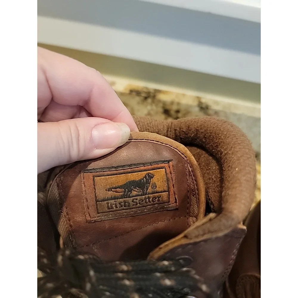 Irish Setter Red Wing Waterproof Leather Vibram Gore Tex Insulated Tall Boots 10